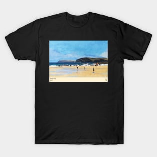 Harlyn Bay, Cornwall, Travel Poster (Landscape) T-Shirt